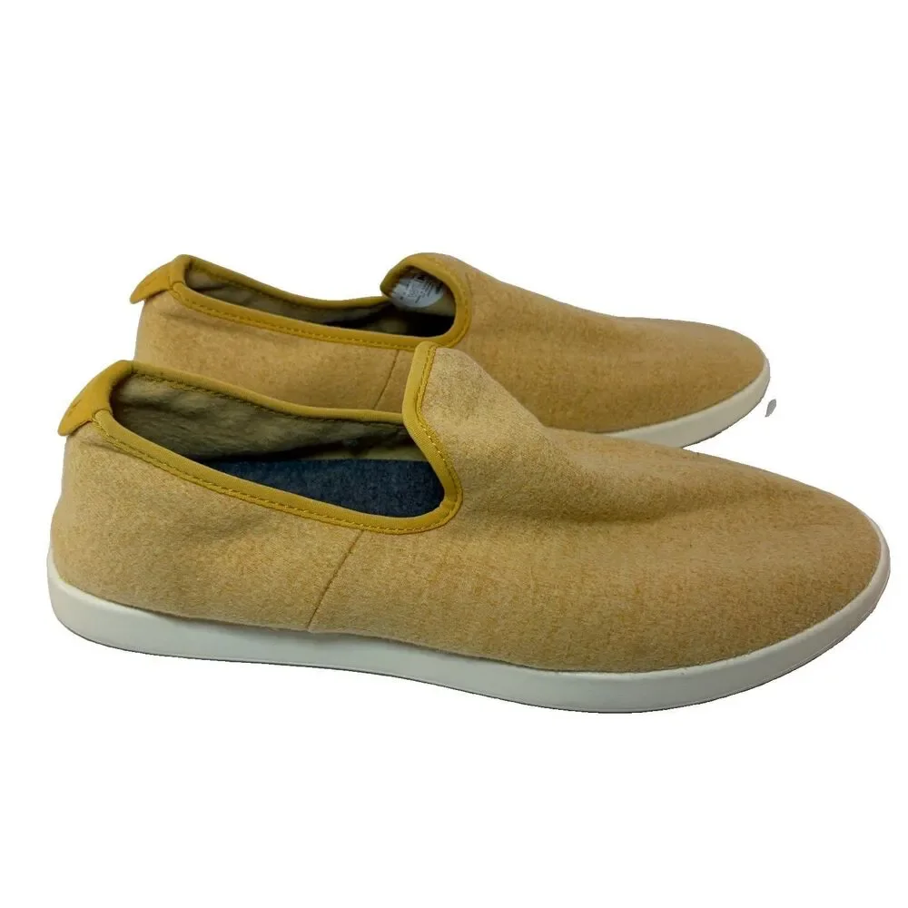 AllBirds Wool Lounger Yellow Slip On Loafer Mens Size 12 Natural Comfort